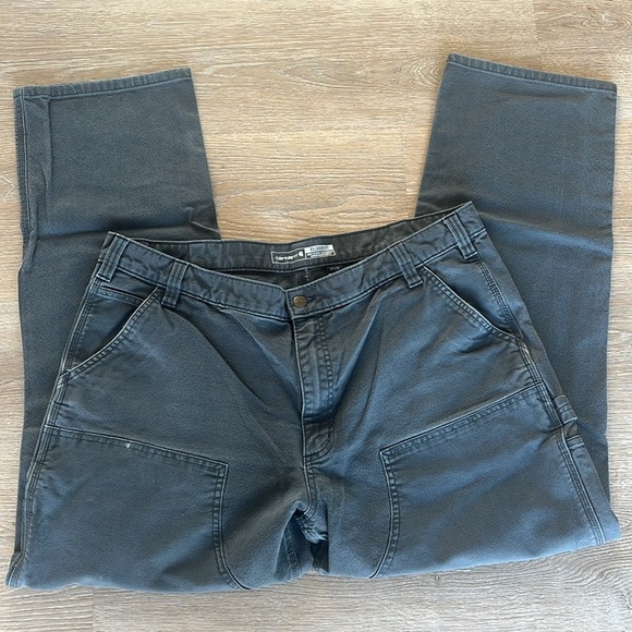 Carhartt double knee relaxed fit characoal gray men’s jeans‎ size 42x34 - Picture 3 of 13